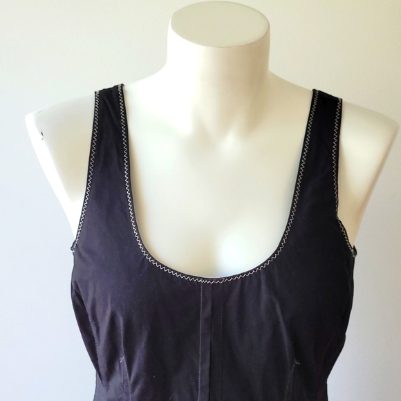 Cue Size 10 black 100% cotton dress - Picture 2 of 9